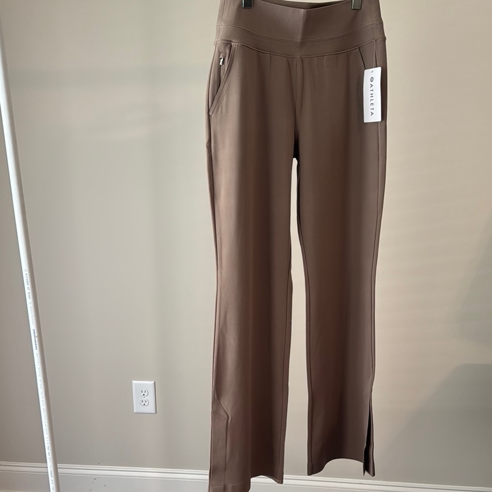 Athleta  light Brown Flare Leg Pants 
Size Medium/ Tall
